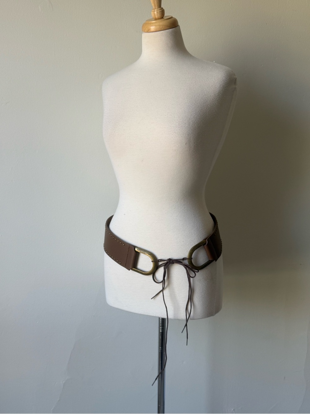 Urban Outfitters Lace Up Western Waist Belt Brown S/M